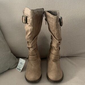 Sugar Kids  girl Tan Buckle Boots